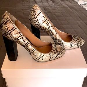 Calvin Klein Junie Foiled Snake heels